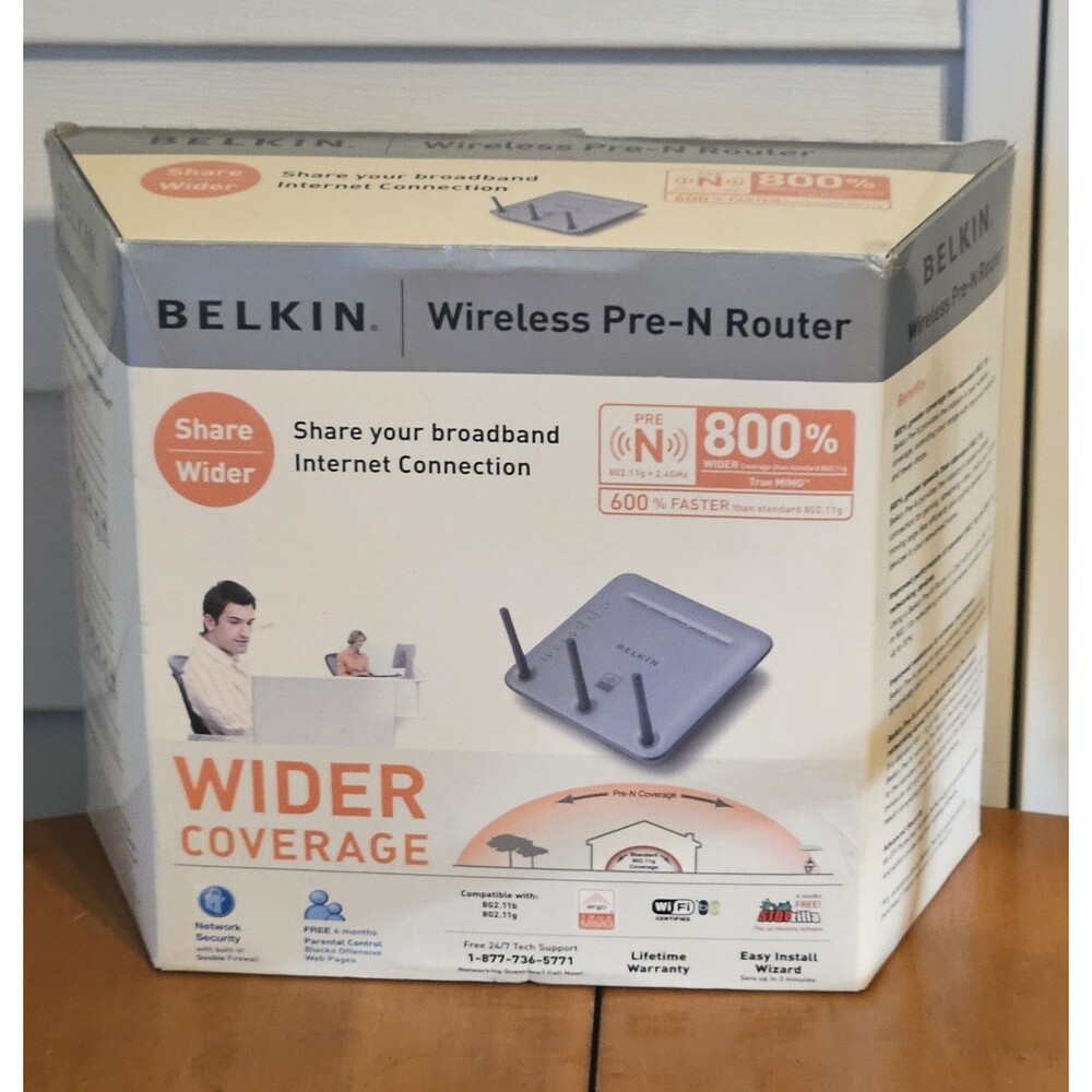 Belkin F5D8230-4 Wireless Pre-N Router 802.11x Open Box